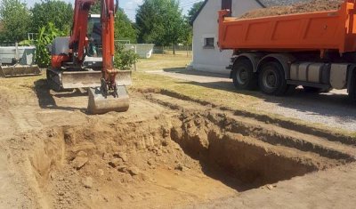 Terrassement d'une piscine à Nevers