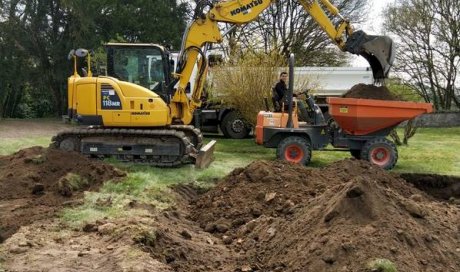 Terrassement de terrain pour construction de maison à Nevers